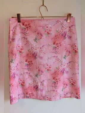 Y2k Pink Floral Women's Skirt Exact Change